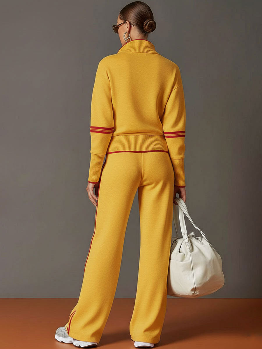 Priscilla - Stylish Sports Set with Half-Zip Sweatshirt