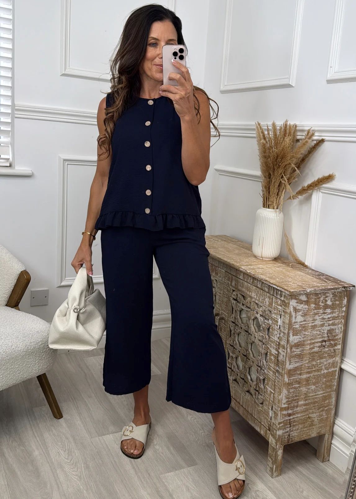 Nessa Wine Frill Detail Set