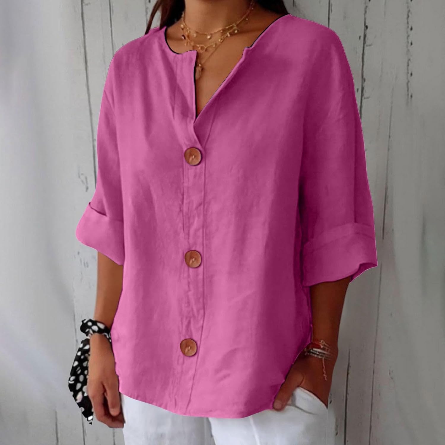 Jessica | Elegant Linen Blouse