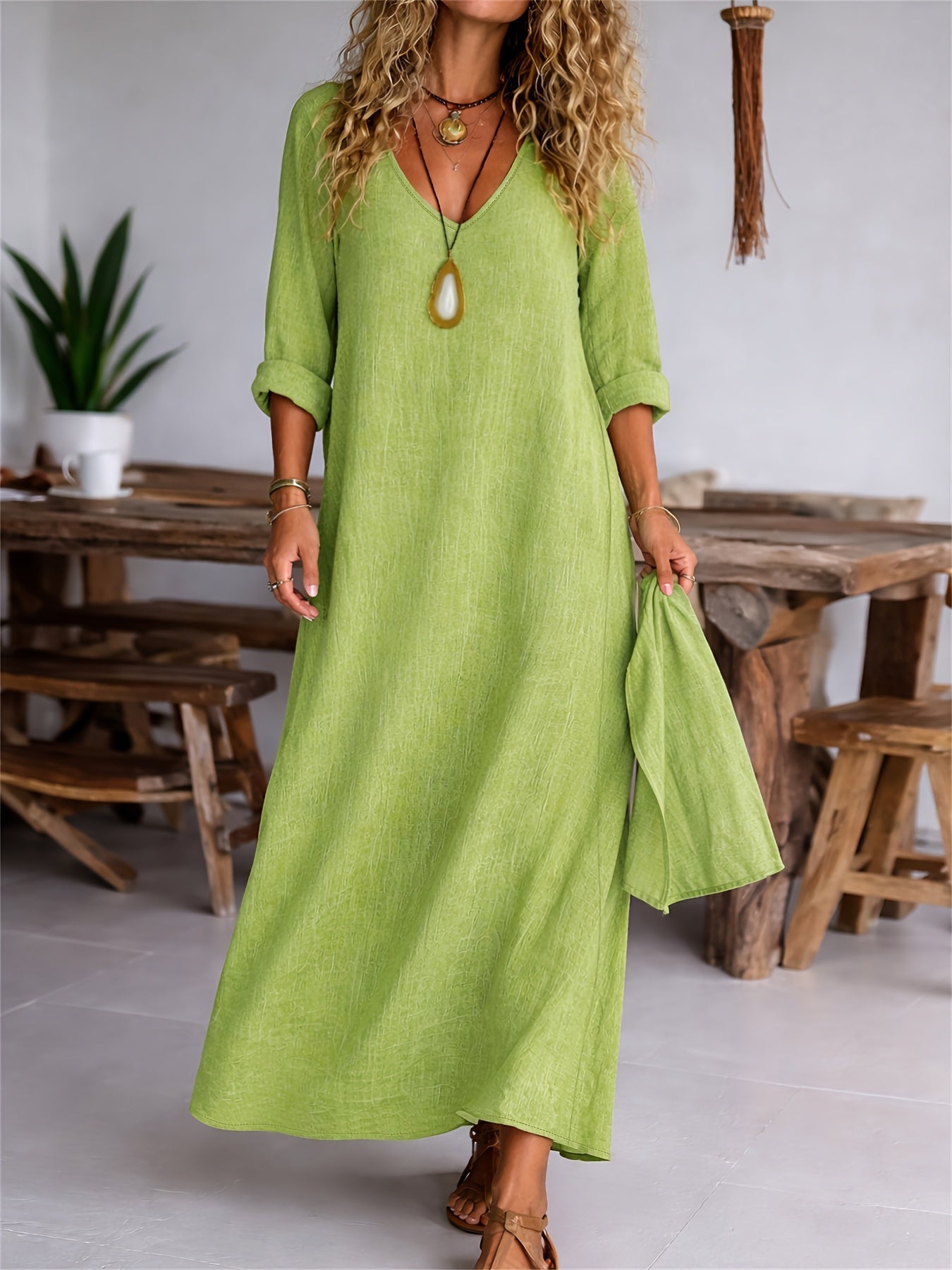 Sorella™ - Relaxed V-Neck Maxi Dress