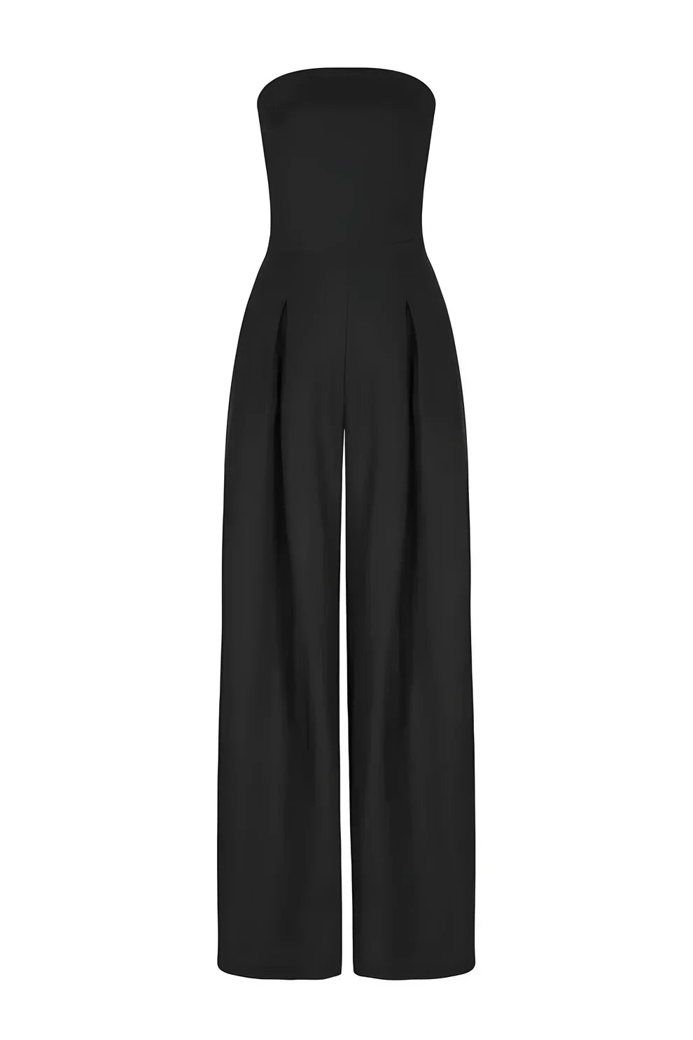 Élise | Strapless Jumpsuit with Wide-Leg Pants