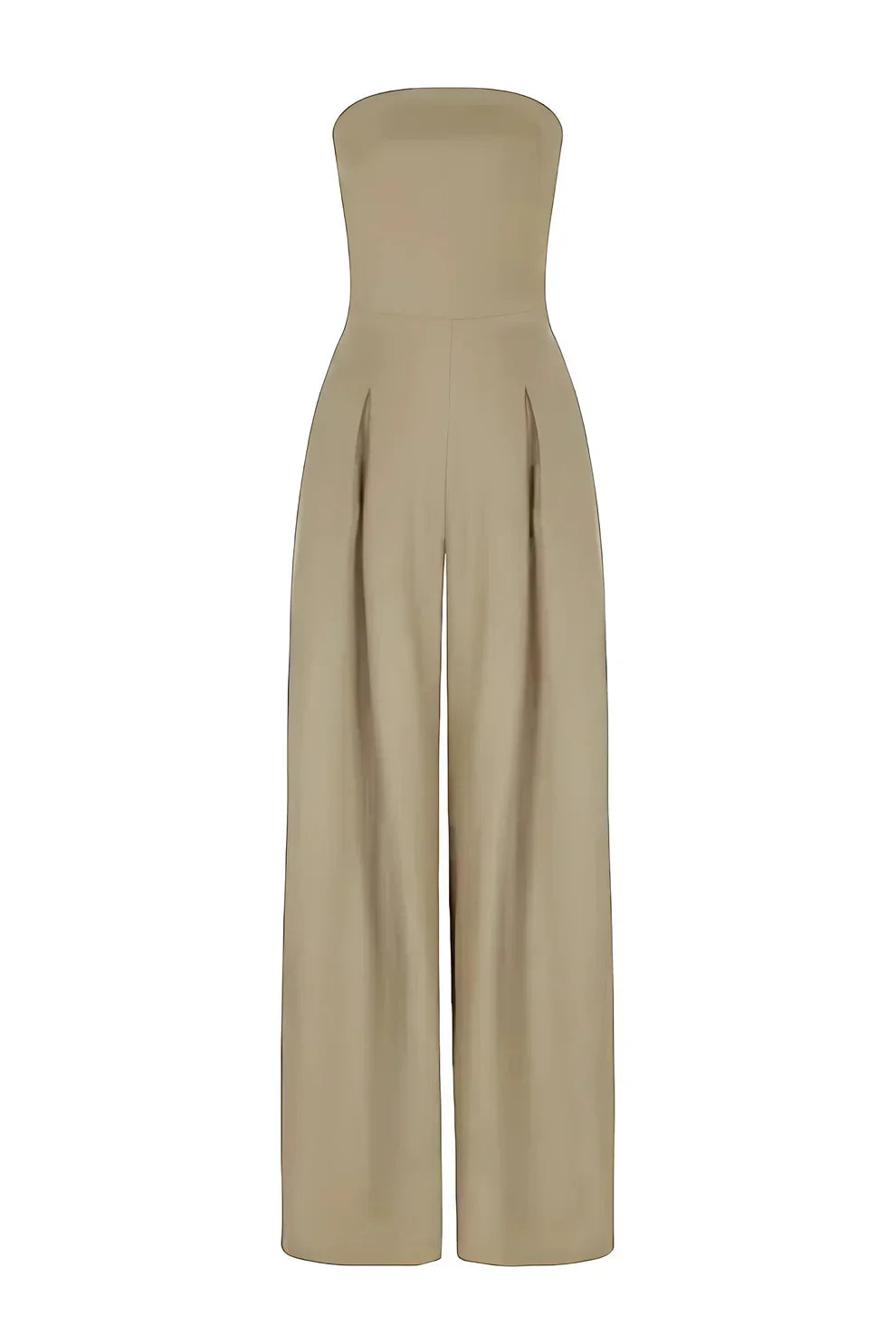 Élise | Strapless Jumpsuit with Wide-Leg Pants