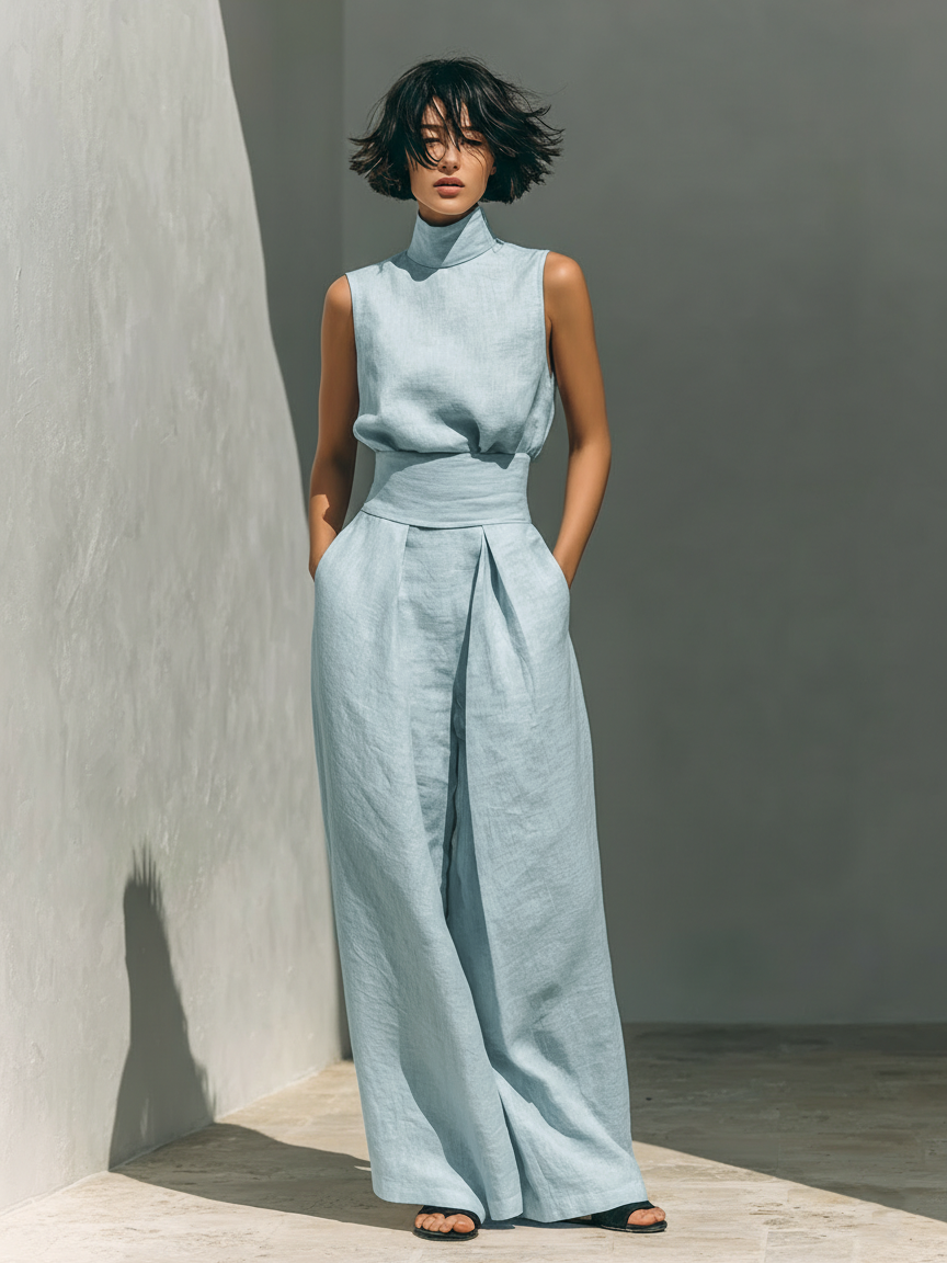 Maria – A minimalist cotton and linen set