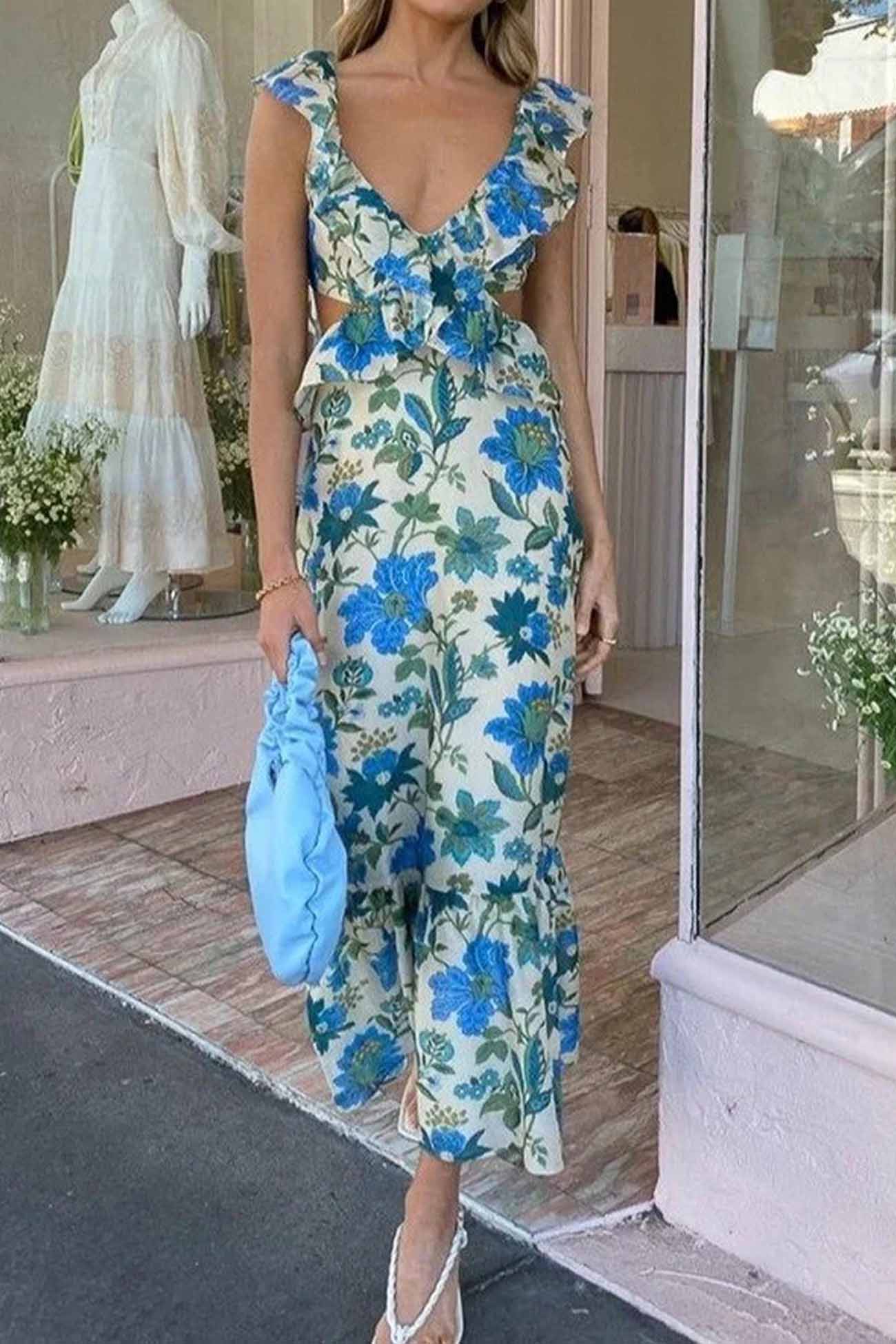 Ariella | Floral Ruffle Dress