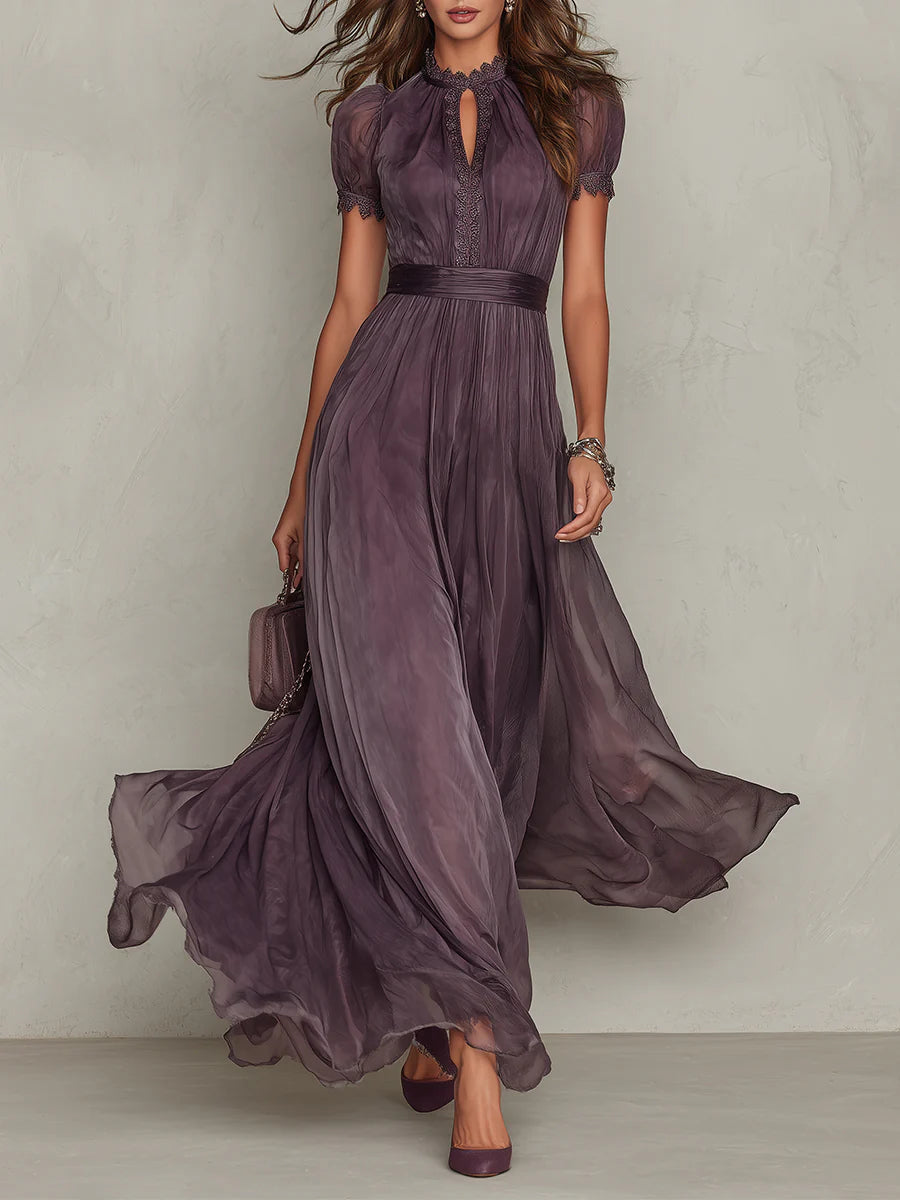 chiffon dress evening vintage Ashley Size:2.5 Youth Lace Mother Of The W40/32