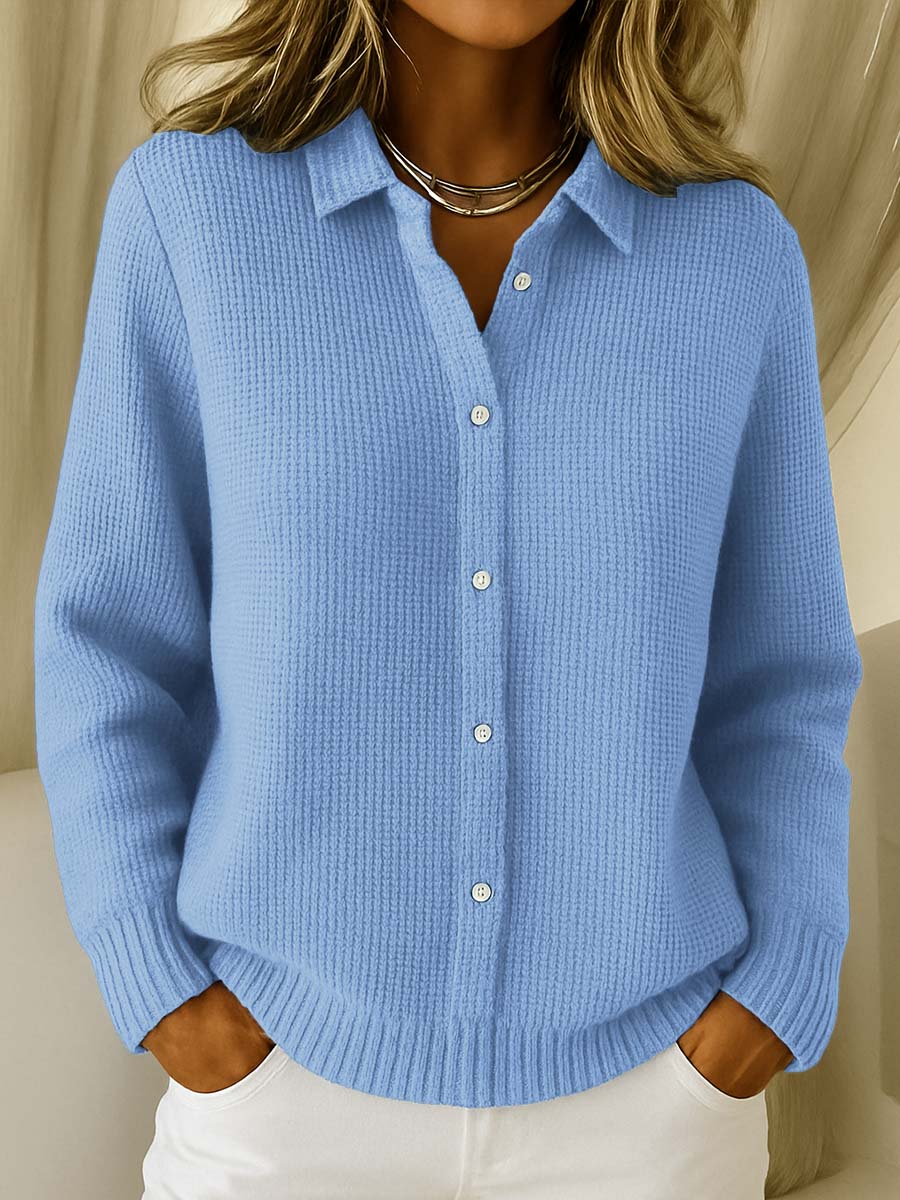 CLARISSA | COLLARED KNIT CARDIGAN