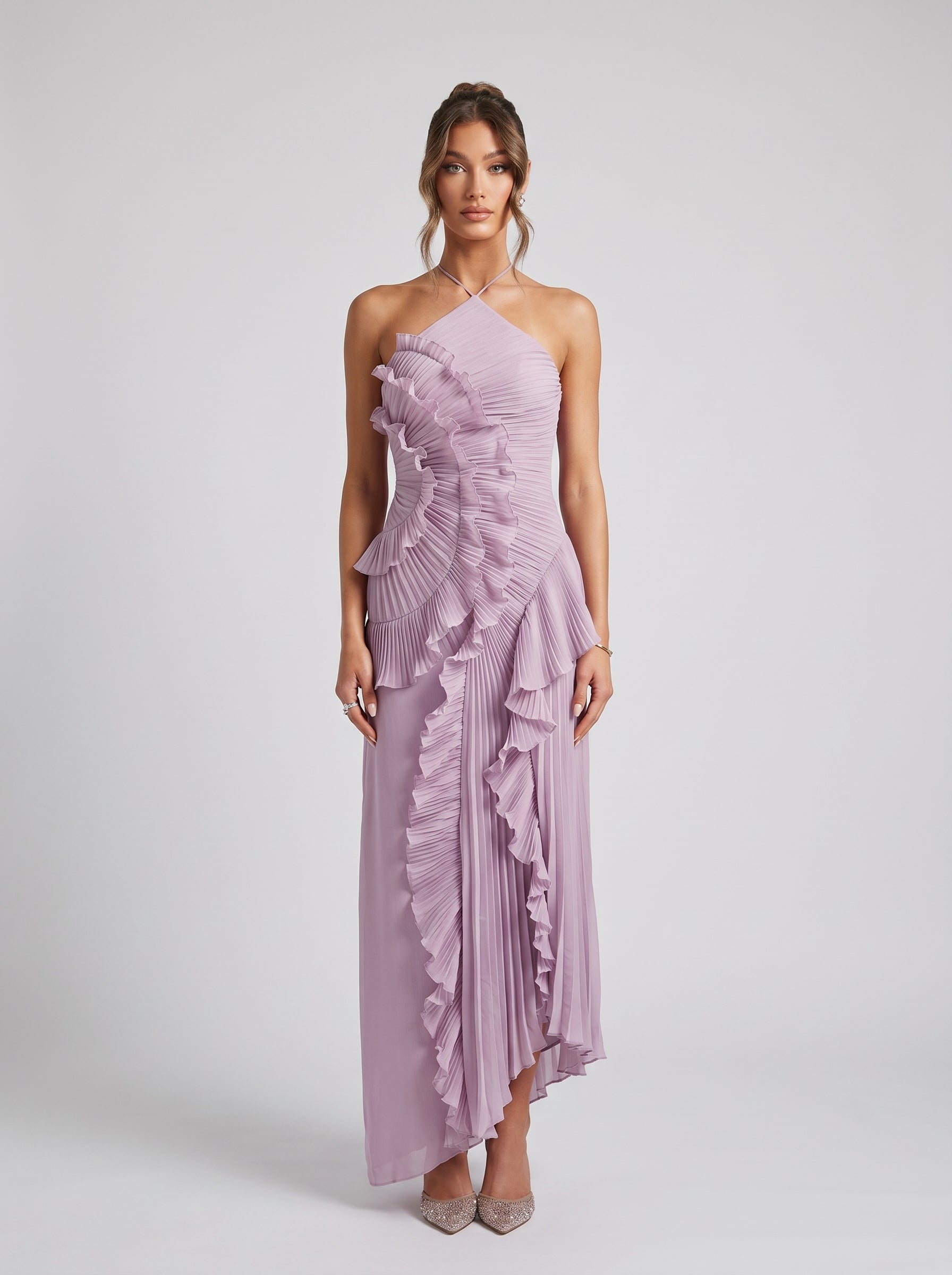 Eliza | Elegant ruffled maxi dress for women