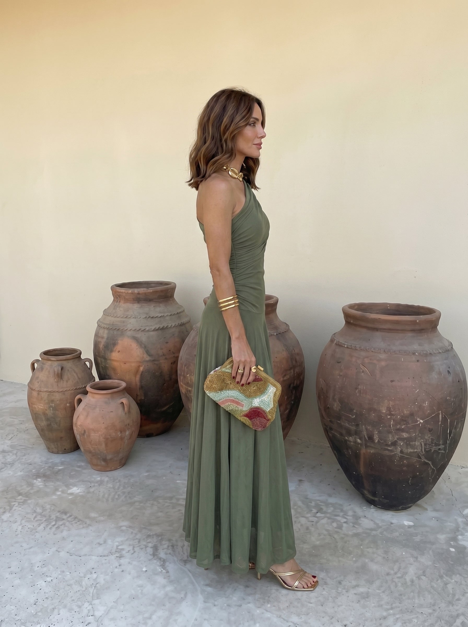 Elegant strapless mesh dress