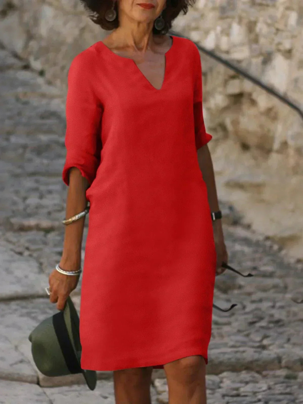 Elise | Elegant V-Neck Dress