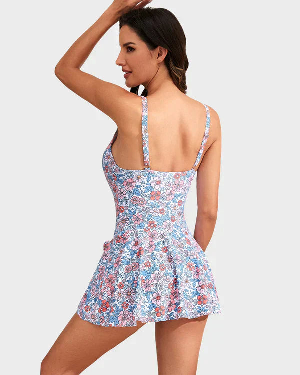 Women's One Piece Tummy Control Tie Knot Swimsuit