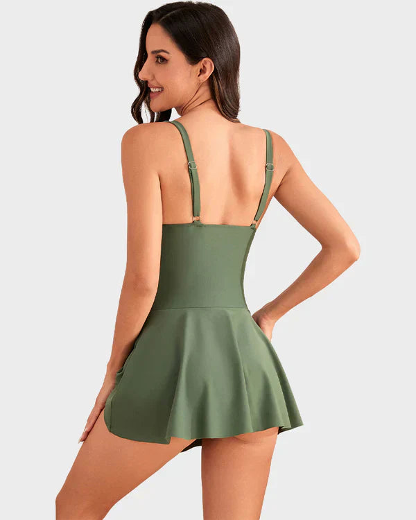 Women's One Piece Tummy Control Tie Knot Swimsuit