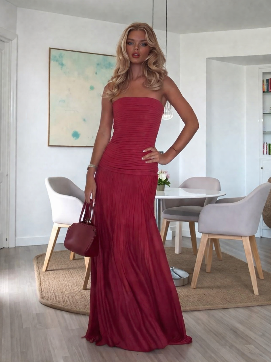 Avelina | Long, Fitted Strapless Dress