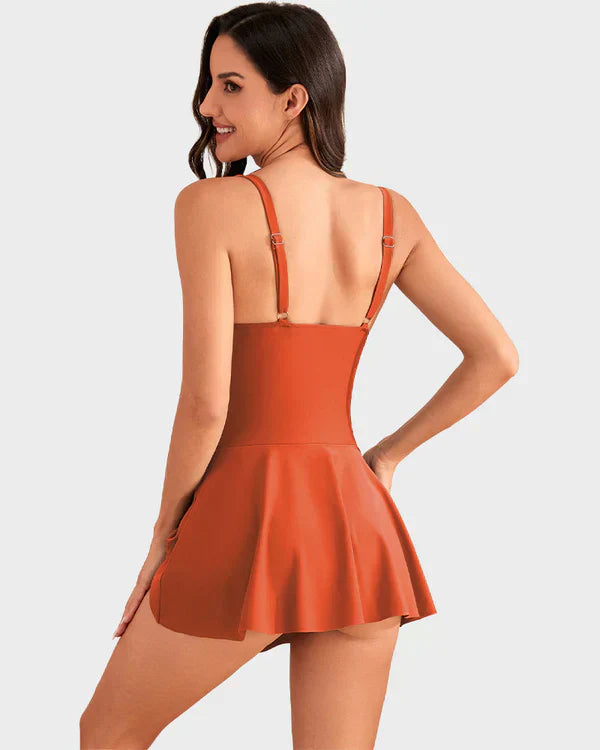 Women's One Piece Tummy Control Tie Knot Swimsuit