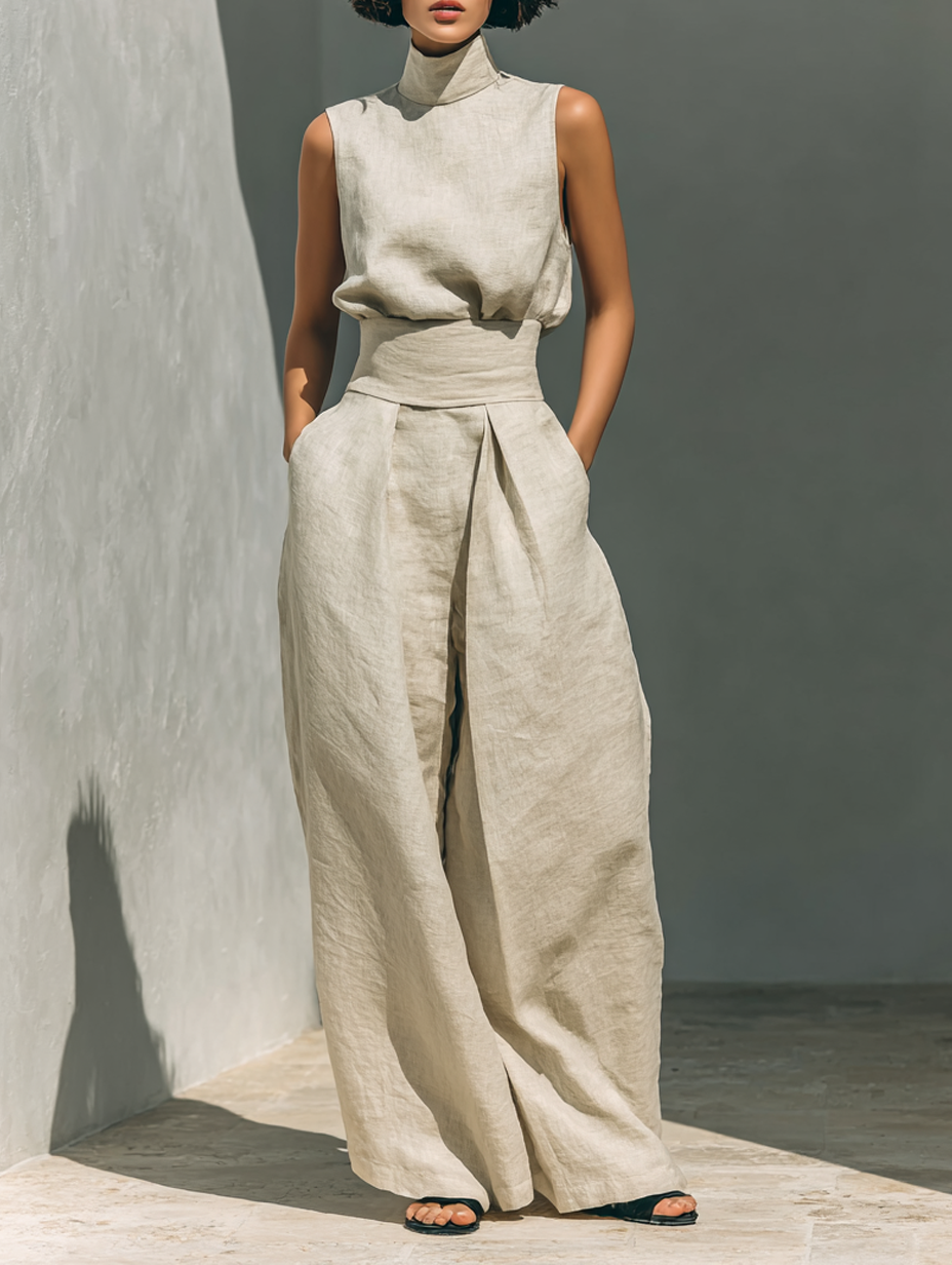 Maria – A minimalist cotton and linen set