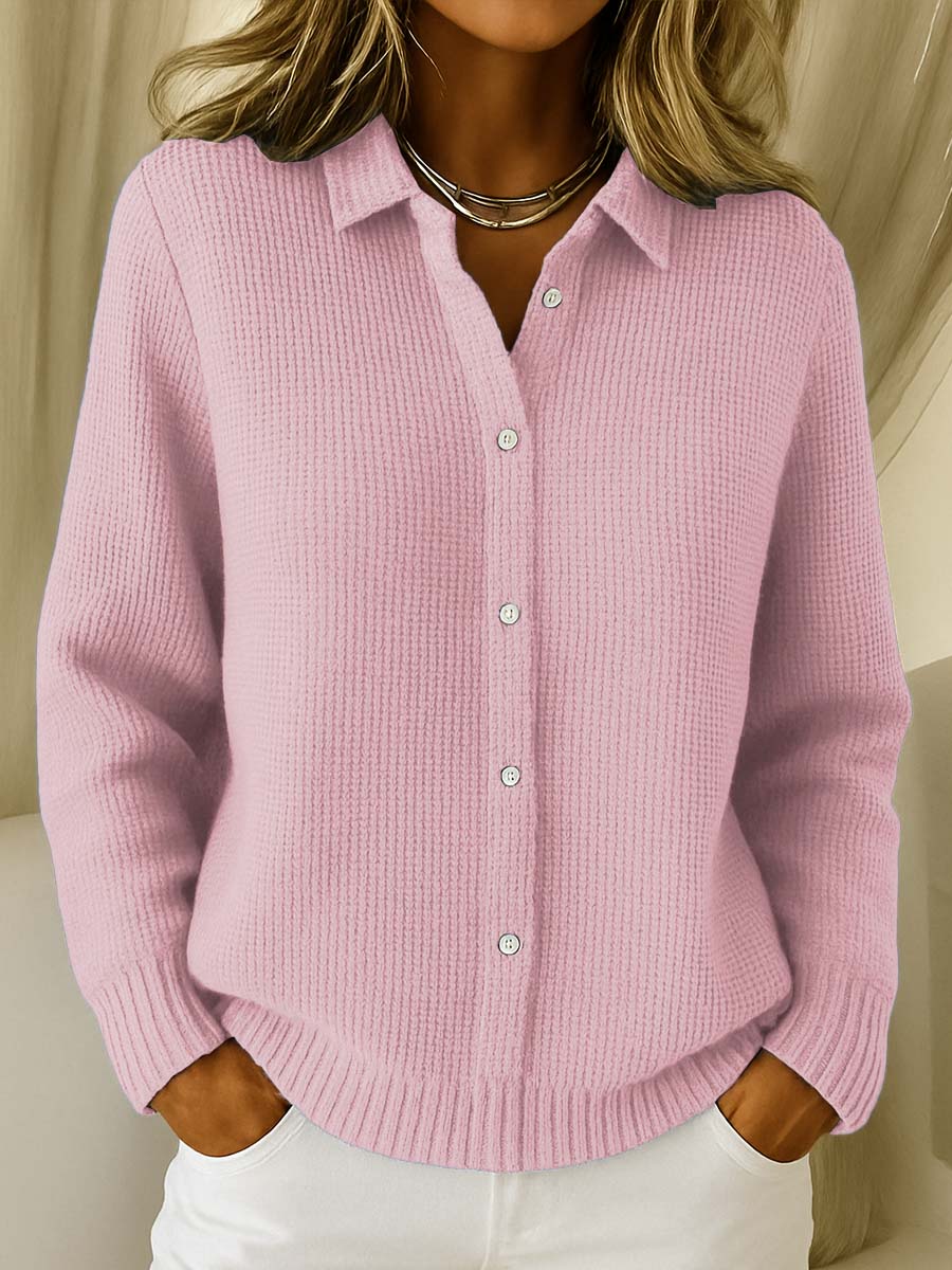 CLARISSA | COLLARED KNIT CARDIGAN