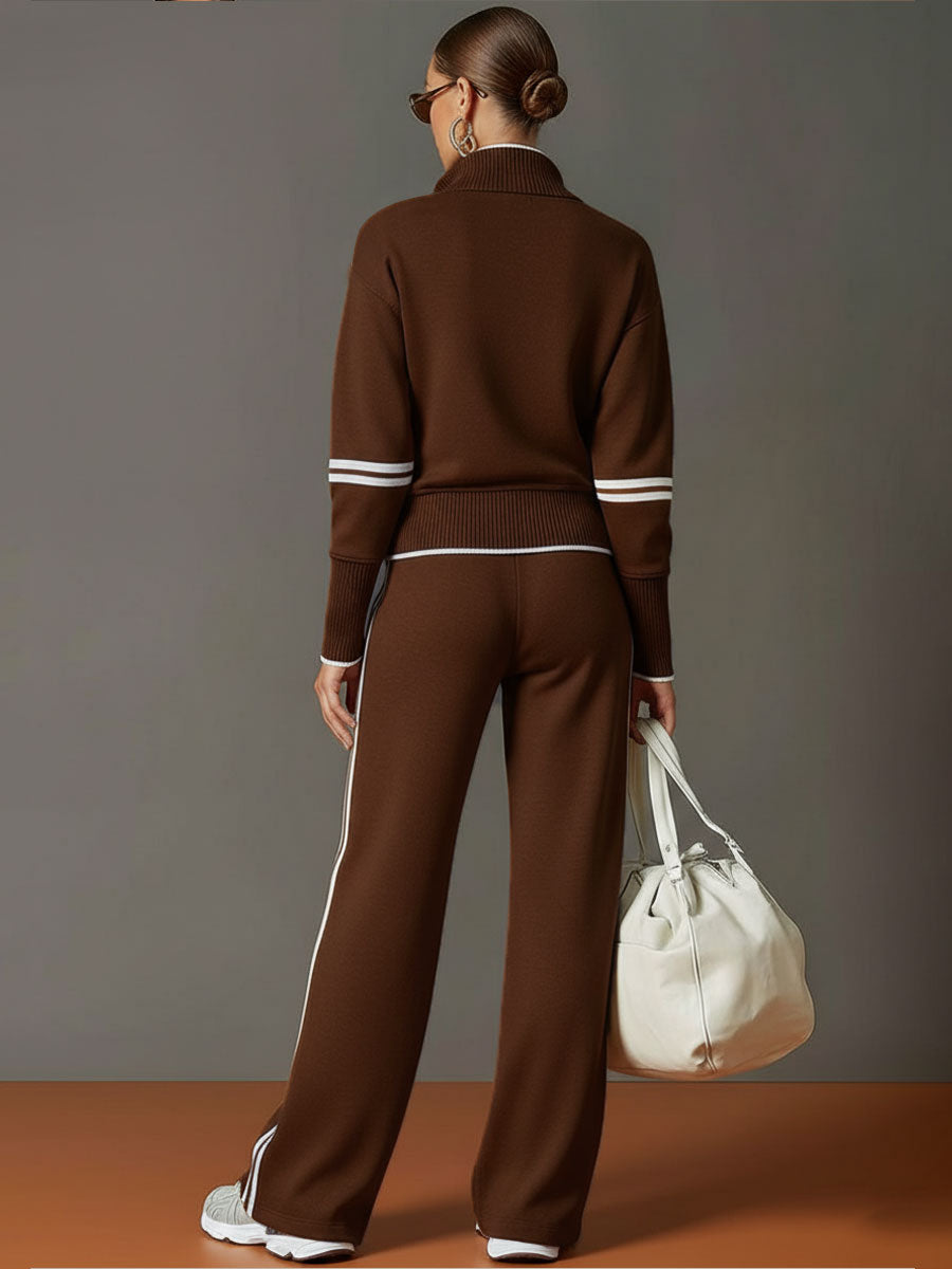 Priscilla - Stylish Sports Set with Half-Zip Sweatshirt