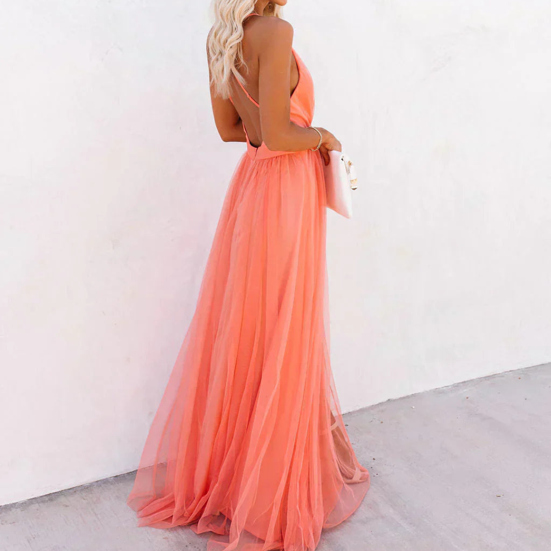 DELACROIX | Lumière Corail Maxi Dress