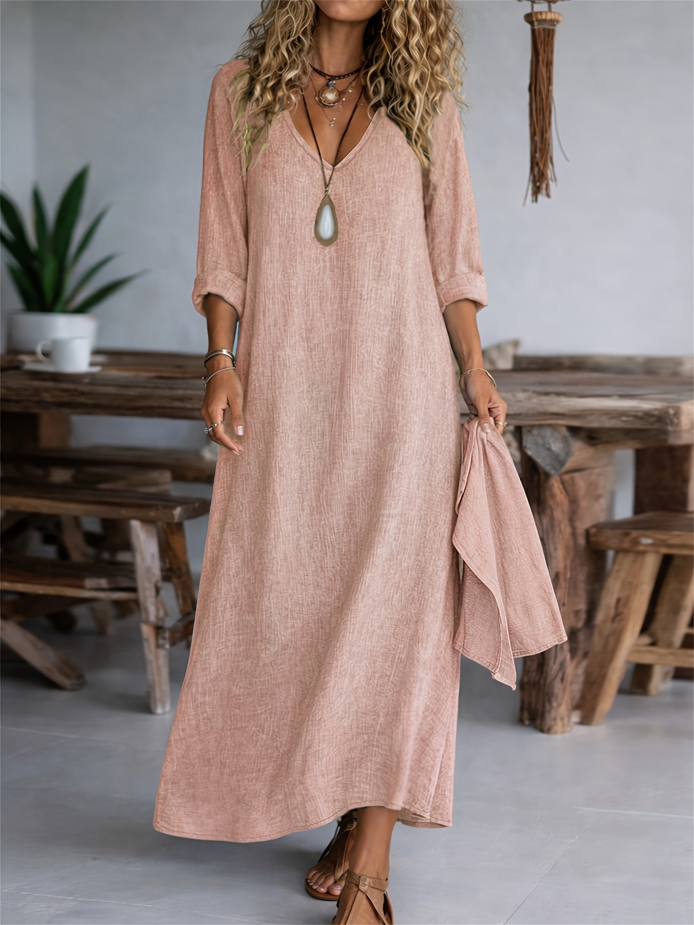 Sorella™ - Relaxed V-Neck Maxi Dress