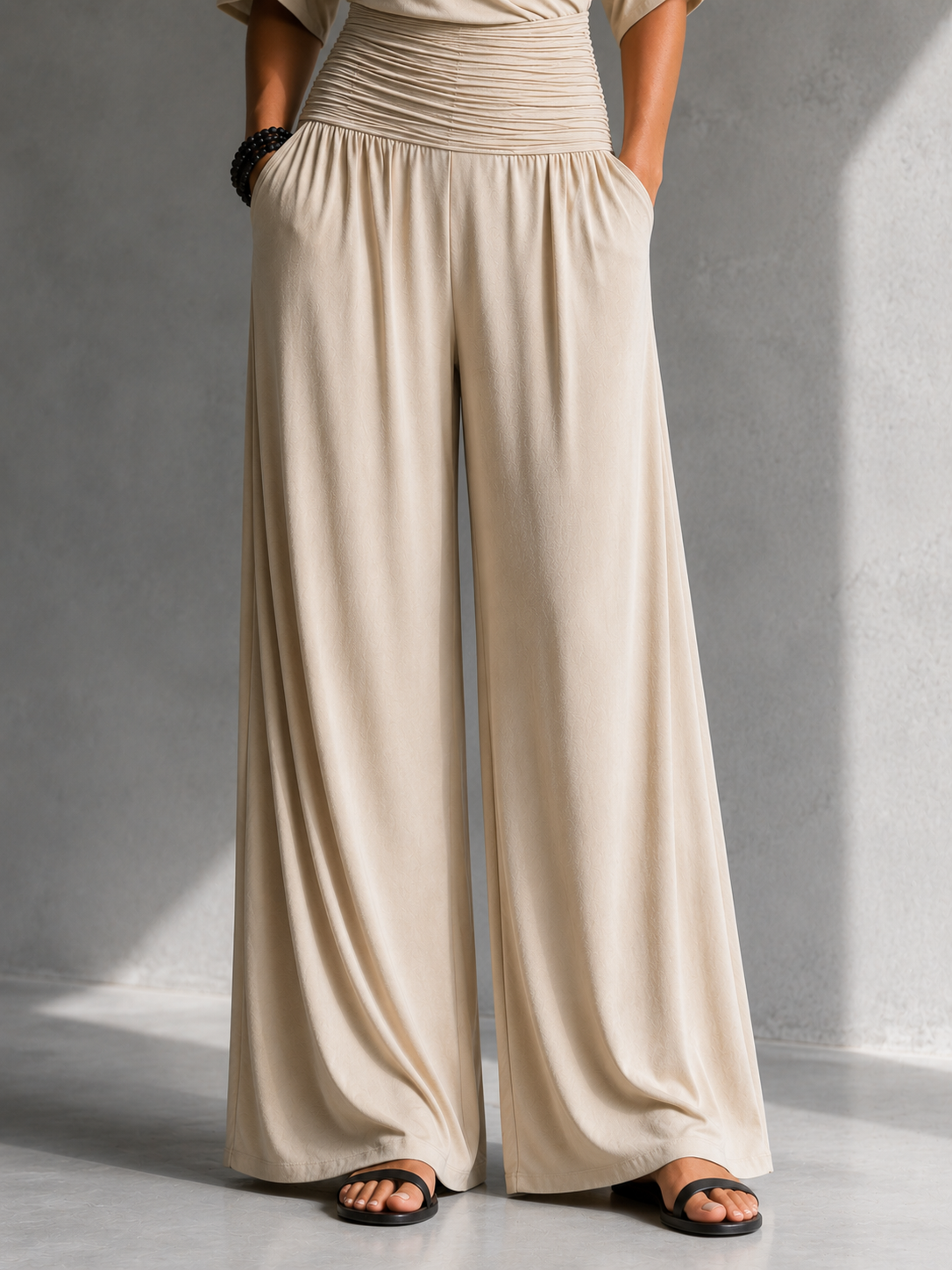 Elara™ Draped Wide-Leg Jumpsuit
