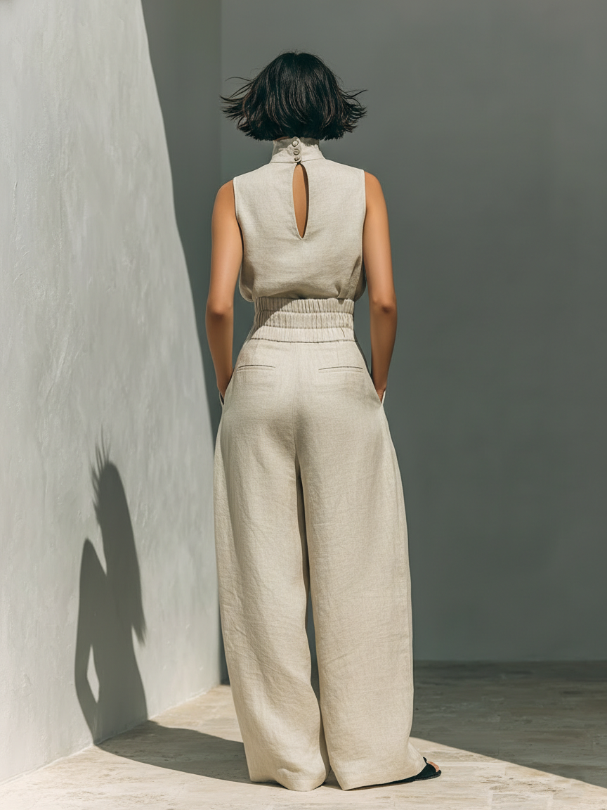 Maria – A minimalist cotton and linen set