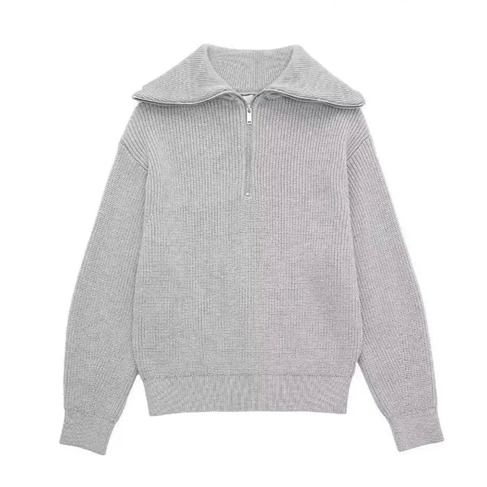 Brian | Striped Zip Sweater