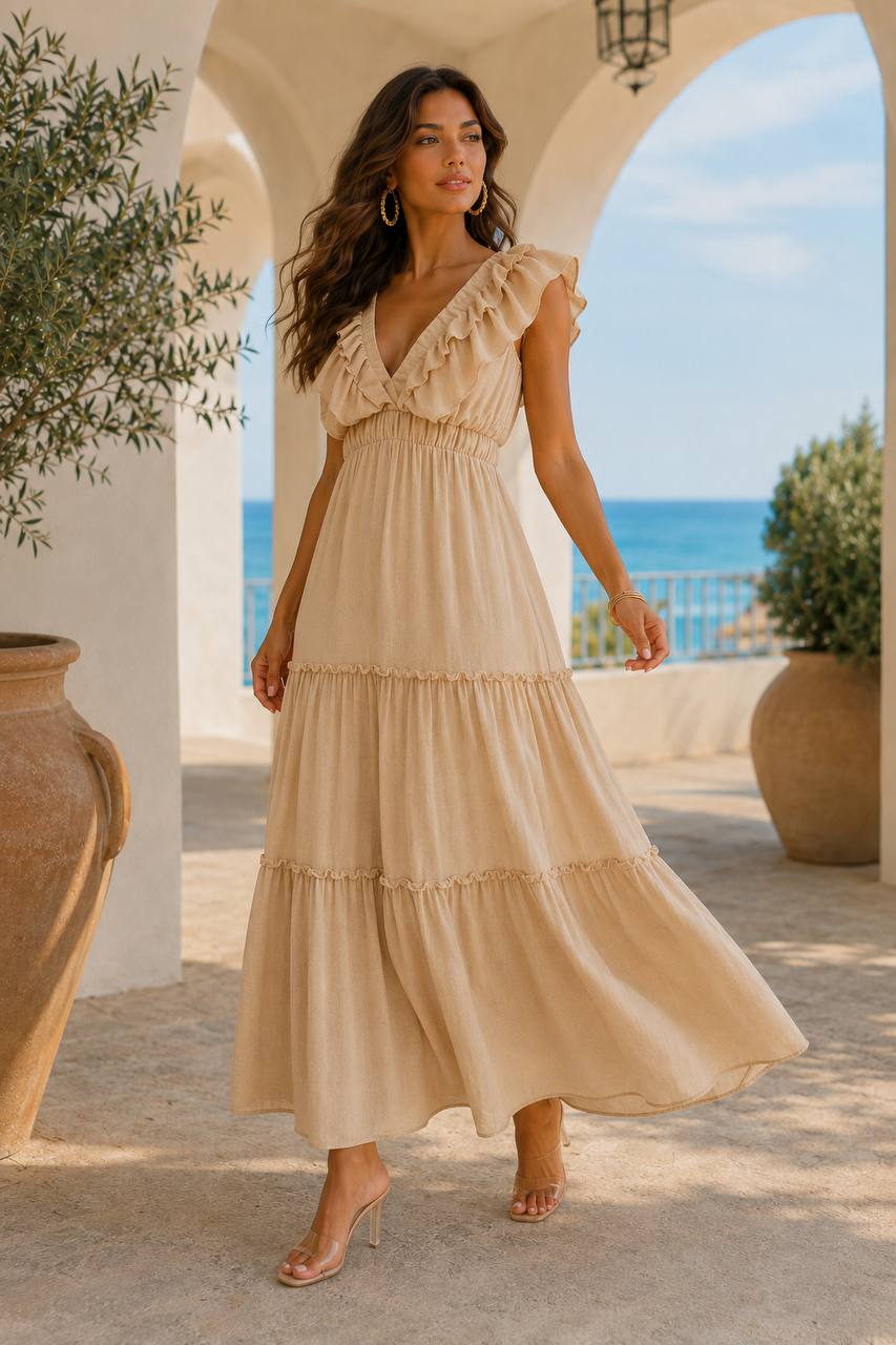 Amelia Ruffle Maxi Dress