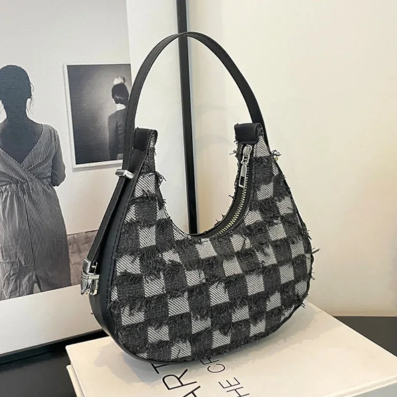 Brisa - Check Textured Handbag