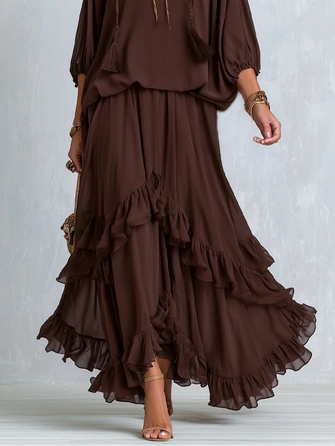 Elena™ Boho Ruffle Two-Piece Set