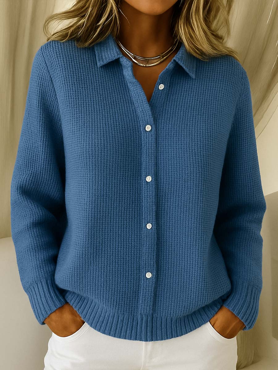 CLARISSA | COLLARED KNIT CARDIGAN