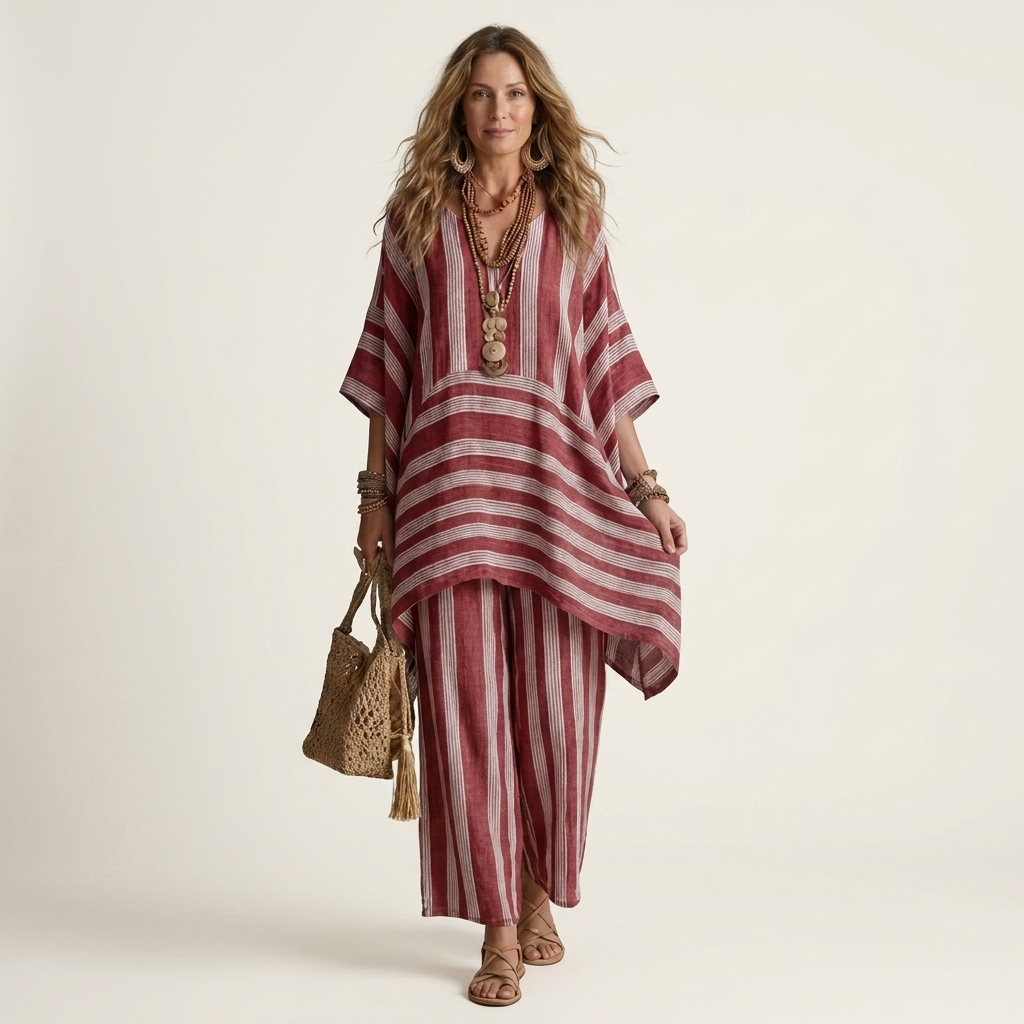Kira | Two-Piece Striped Set