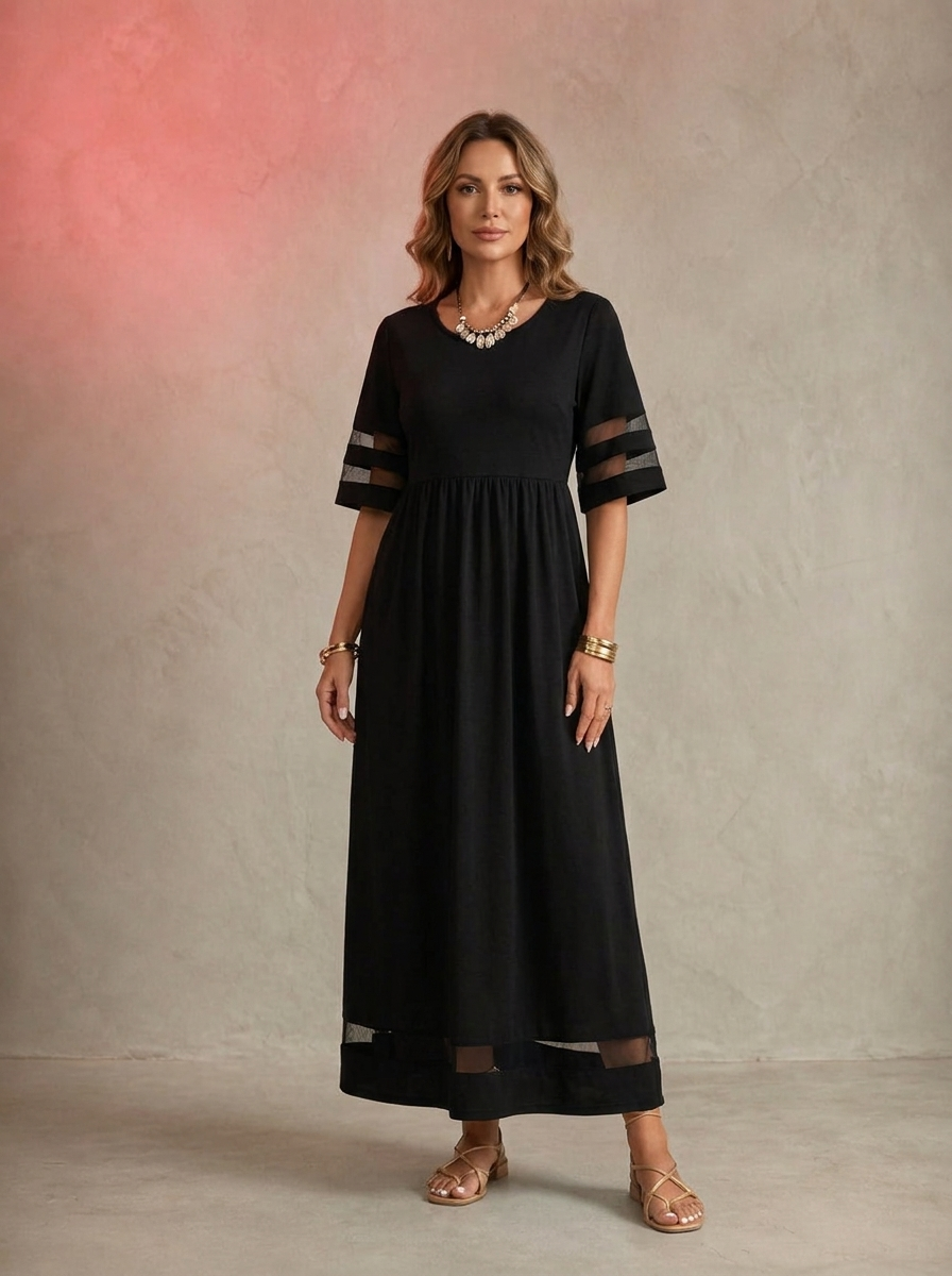 Adeline | Elegant Tummy Covering Dress