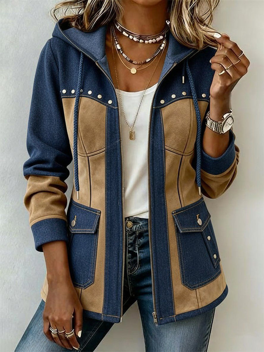 Lia™ | Patchwork Hooded Jacket