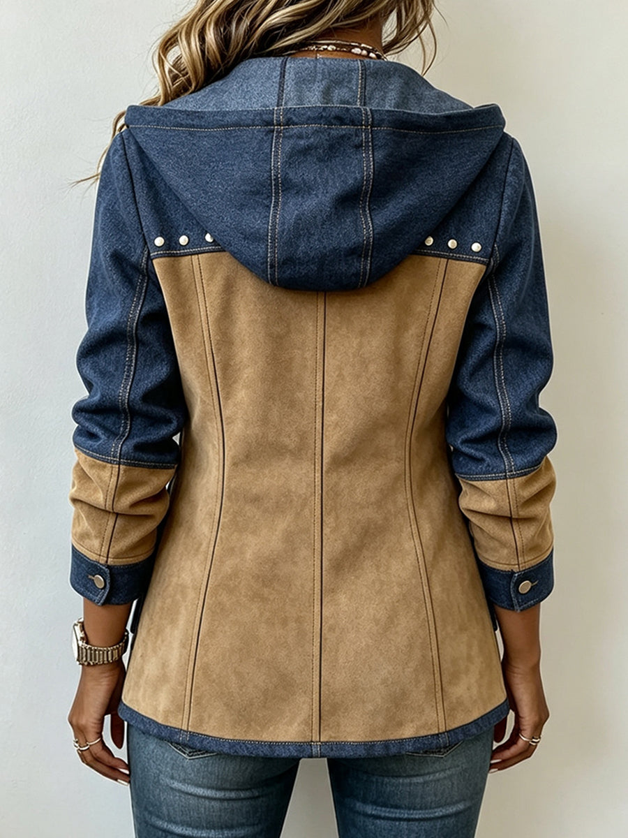 Lia™ | Patchwork Hooded Jacket