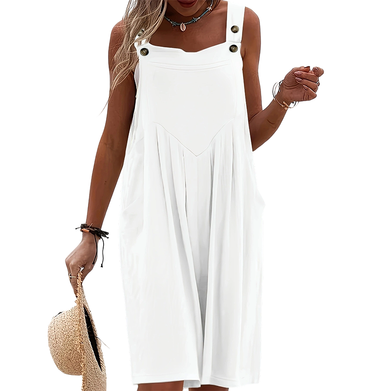 Sleeveless Wide-Leg Relaxed Summer Overall Dress